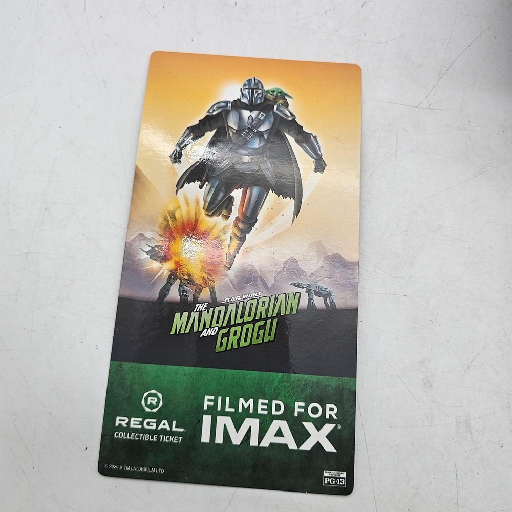 Star Wars The Mandalorian And Grogu Regal Collectible IMAX Movie Ticket Promo